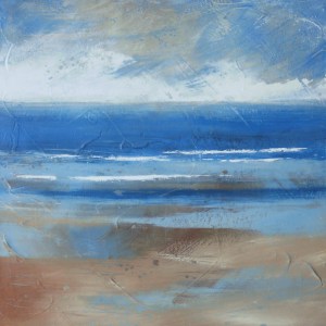 Holkham beach, winter. Acrylic on canvas. 40x40cm. © Mari French 2011. Sold