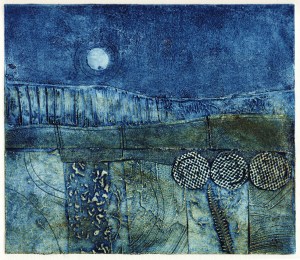 Harvest moon 2 (collagraph) © Mari French 2011