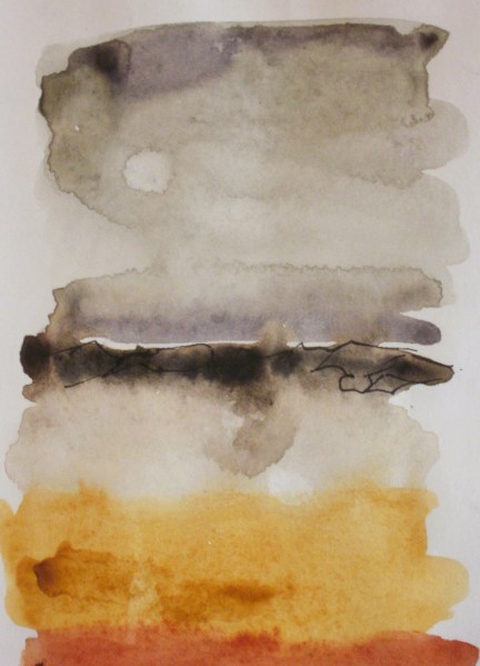 October shoreline - sketch © Mari French