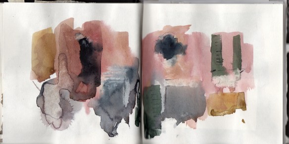 old palace abstract, watercolour sketch © Mari French 2012