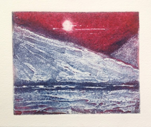 Sandpaper & glue print © Mari French 2013