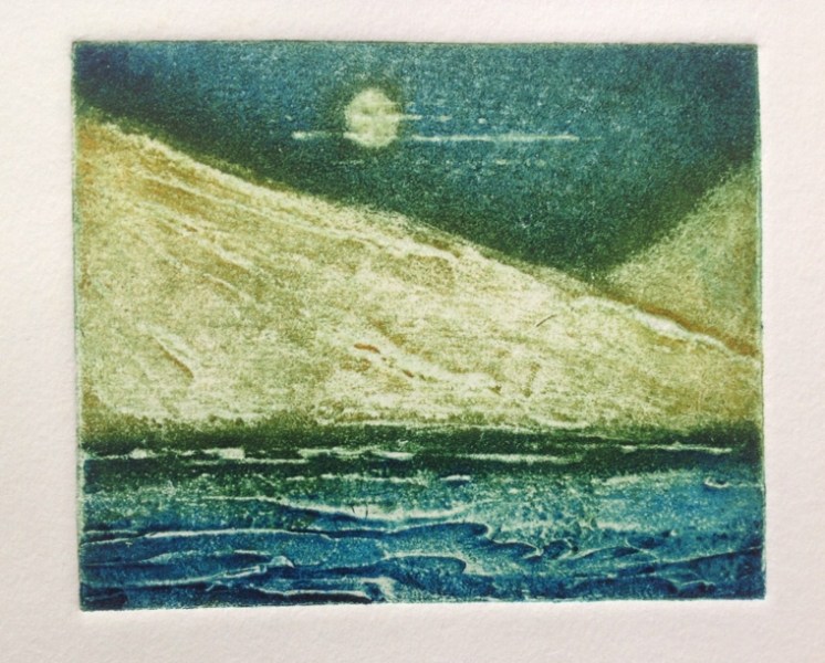 Sandpaper & glue print © Mari French 2013