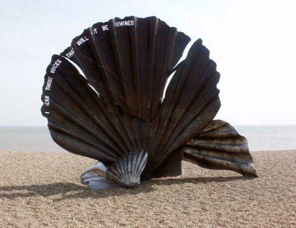 Maggi Hambling's Scallop, Aldeburgh. (photo © Mari French)