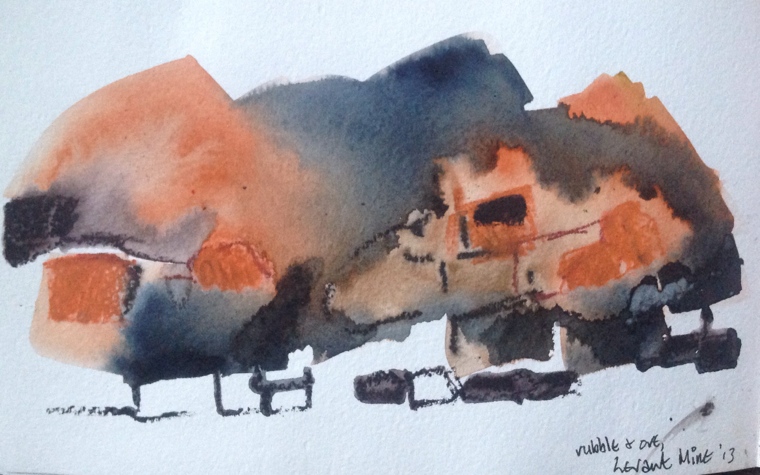 Rubble & ore, Levant Mine.