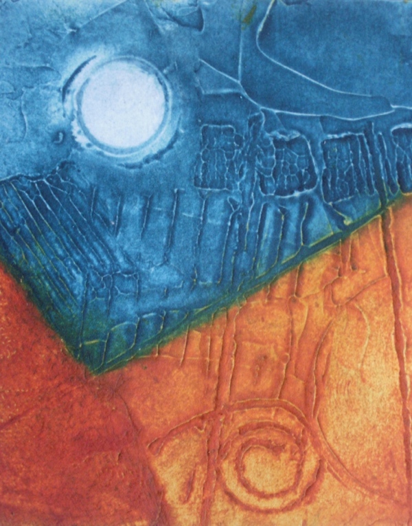 Collagraph print, Mari French.