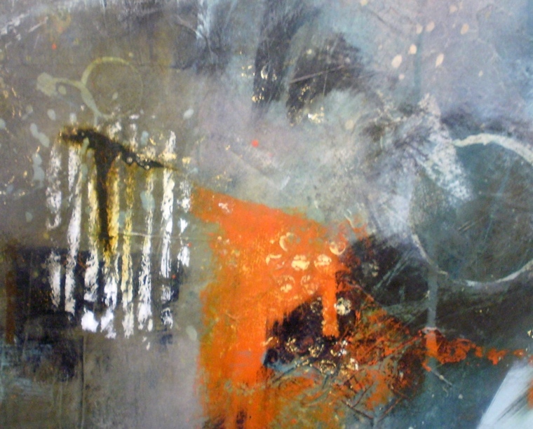 Untitled, acrylic/mixed media on art board. Mari French.