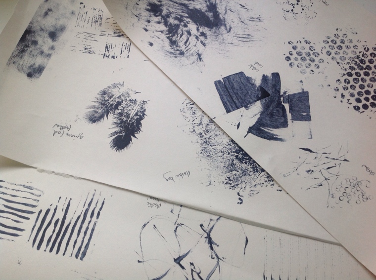 Mark making exercise. Mari French 2014