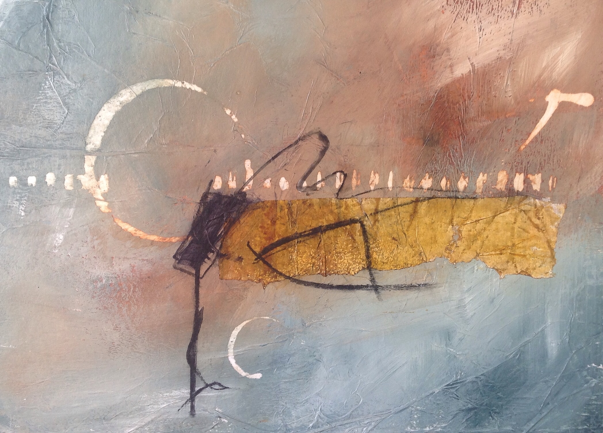 Untitled. Mixed media on watercolour paper. Mari French 2014.