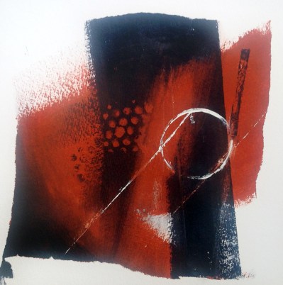 Mining study 1, acrylic on paper. © Mari French 2014