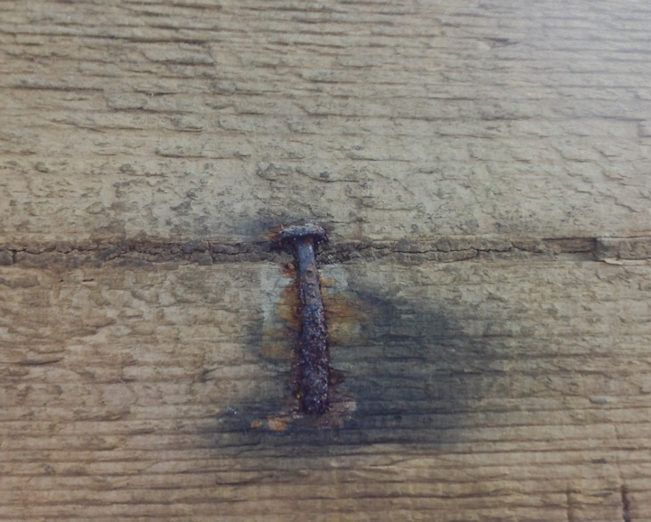 Hayloft nail. digital photo. Mari French 2014