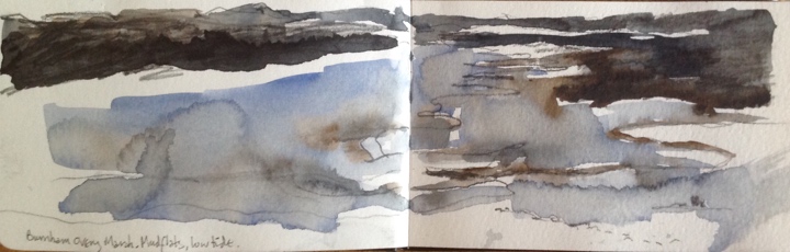 Sketchbook. Burnham Overy marsh, December.