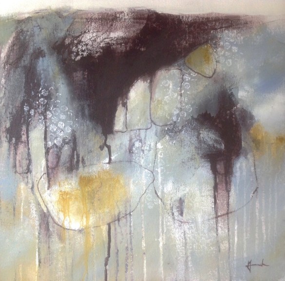 Liminal space. Acrylic/ink on canvas board. Mari French 2015