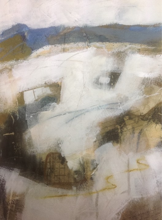 Collage/mixed-media on board. Mari French 2016