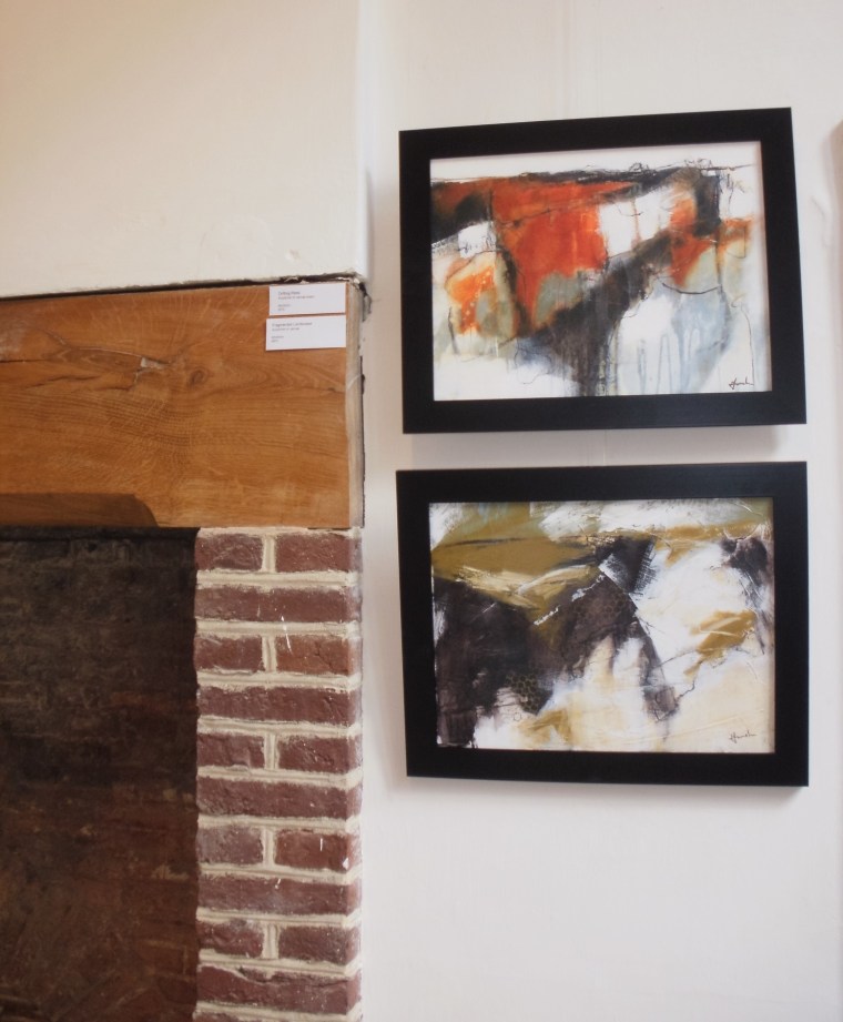 Work around medieval fireplace, Breathing Space exhibition, Main Gallery, Anteros Arts Foundation.