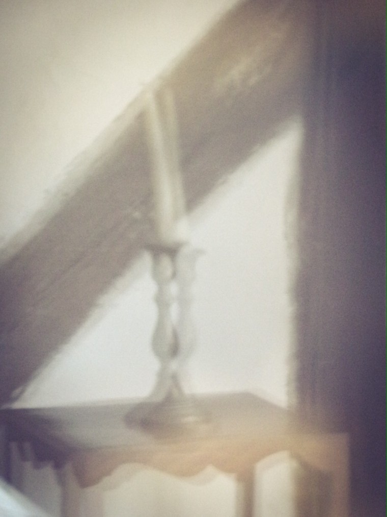 Candlestick, Little Hall, Lavenham. Digital abstract photo.