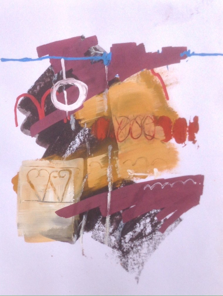 Venetian abstract. Sketchbook spread. © Mari French 2016