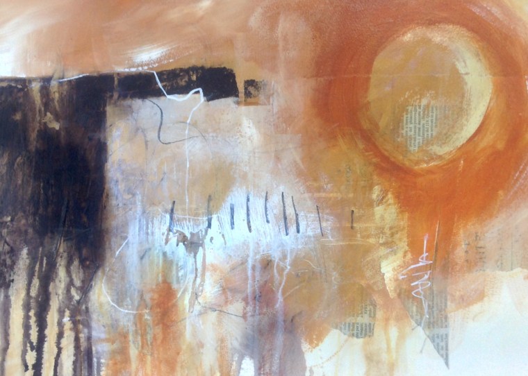 Mixed media on watercolour board. © Mari French 2016