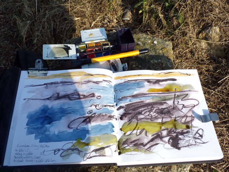 Burnham Overy Creek & breakwaters © Mari French 2017