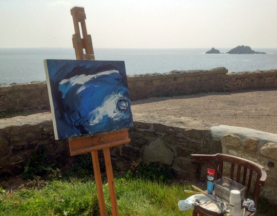 Plein air painting, Brisons Veor © Mari French 2017.