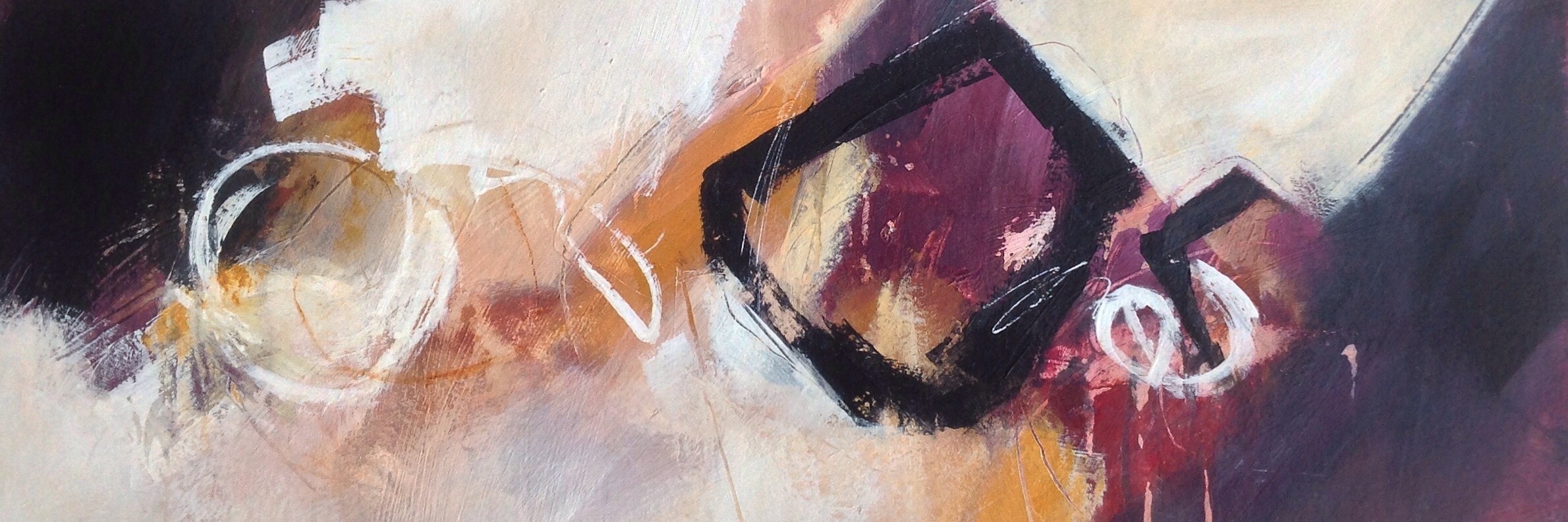 'Emerging forms', mixed media on paper. Selected for the Royal Institute of Painters in Water Colours 2018. © Mari French 2018.