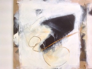 Early stages of painting, coastal erosion works. © Mari French 2018