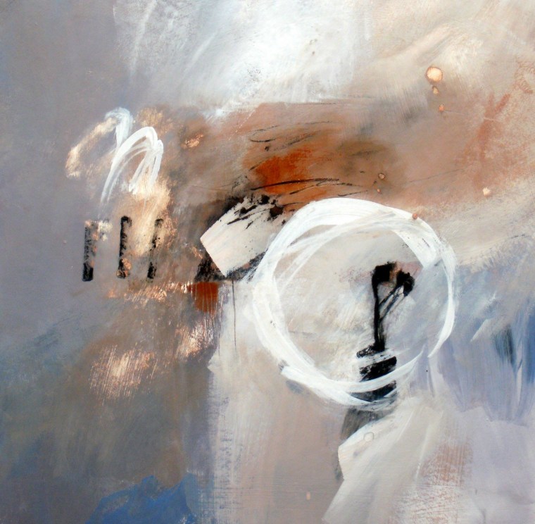 Land of iron (mixed media on board) © Mari French 2018