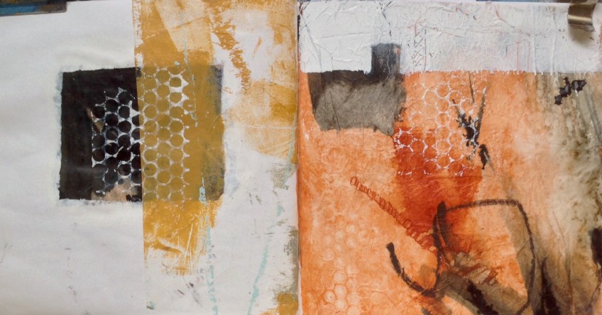 Dungeness sketchbook spread. © Mari French 2019.