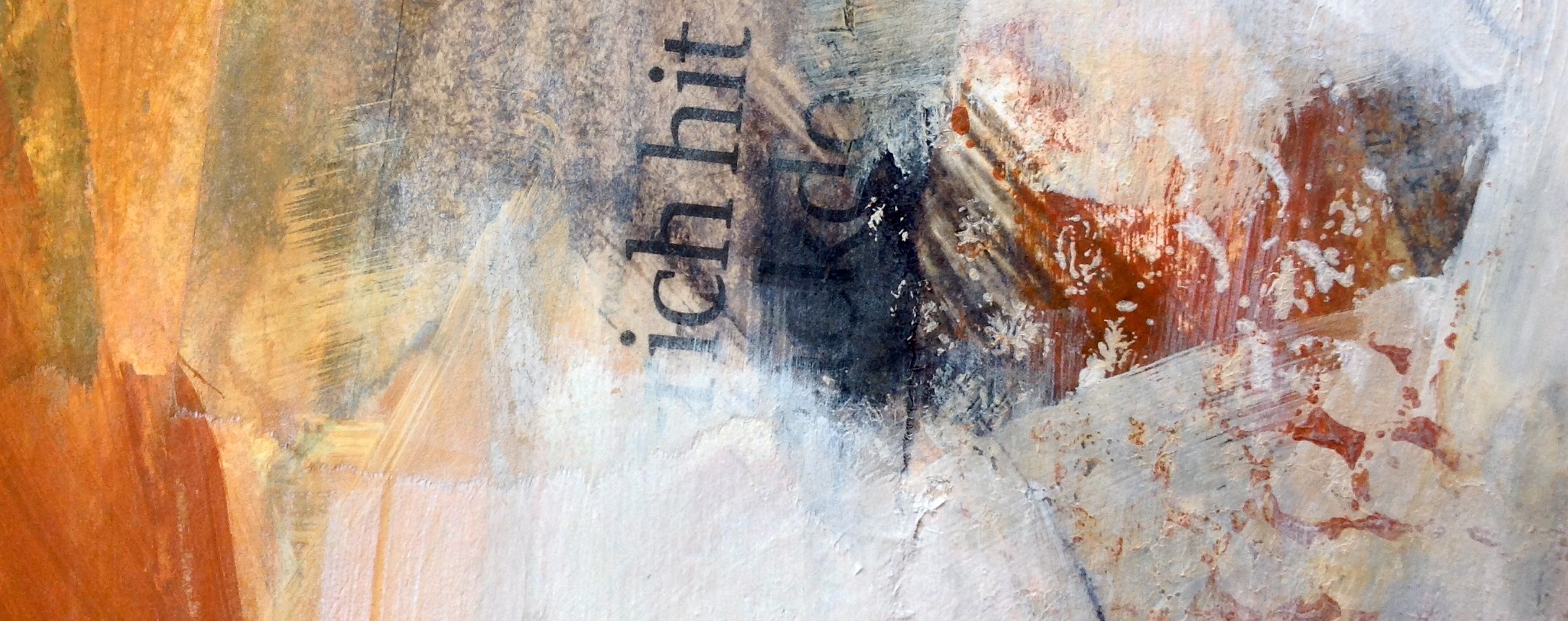 Cropped detail from Dungeness mixed media painting